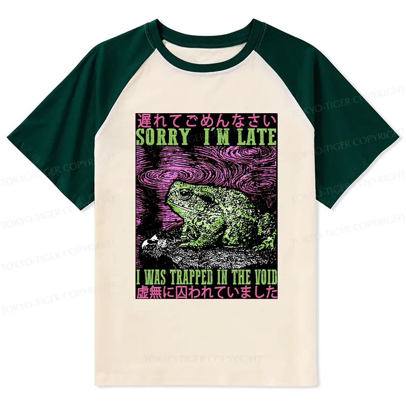 Tokyo-Tiger Frogs Trapped In The Void Raglan T-shirt