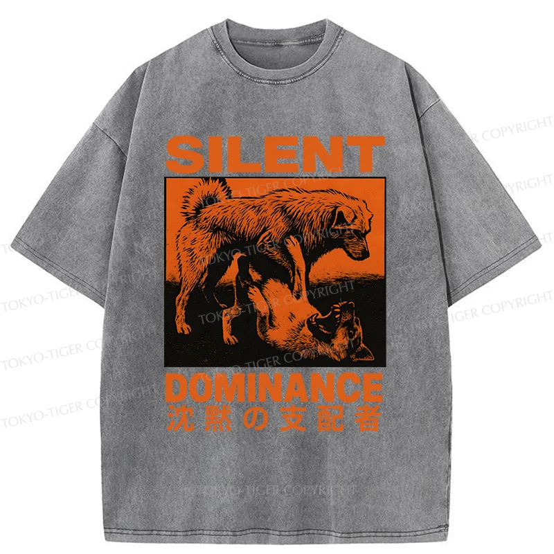 Tokyo-TigerSilent Dog King Washed T-Shirt