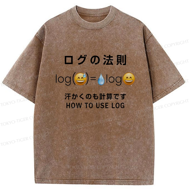 Tokyo-Tiger Funny How To Use Log Washed T-Shirt