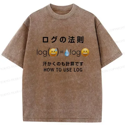 Tokyo-Tiger Funny How To Use Log Washed T-Shirt