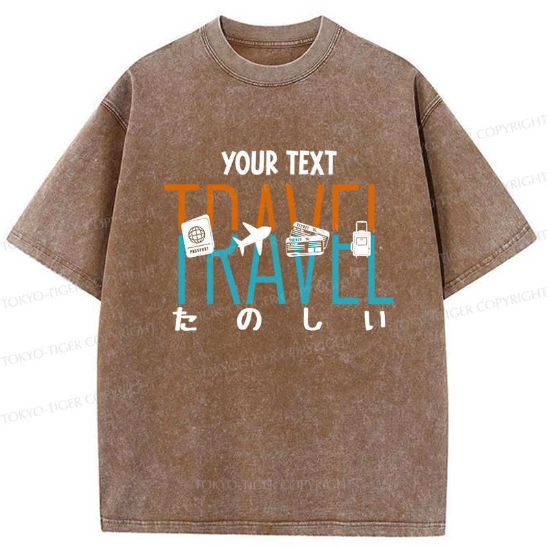 Tokyo-Tiger Your Travel Destination Washed T-Shirt