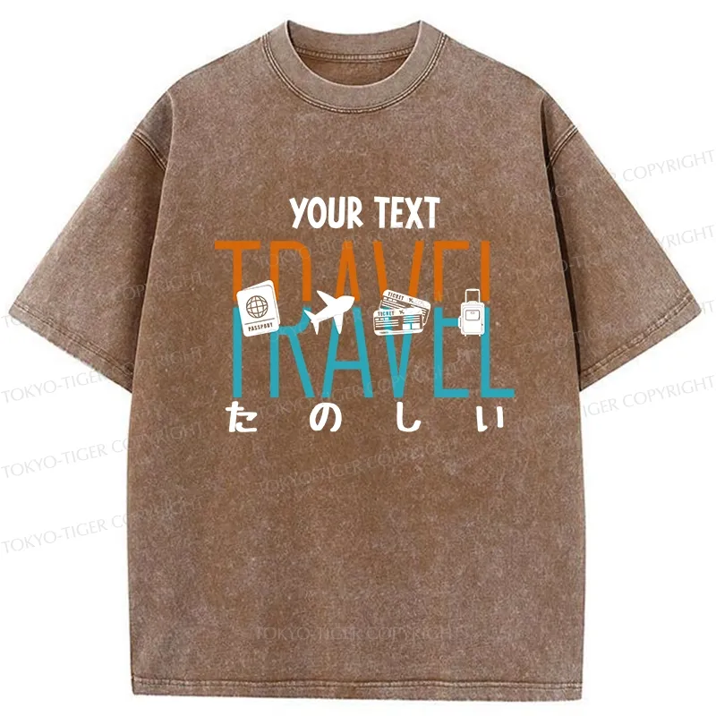Tokyo-Tiger Your Travel Destination Washed T-Shirt