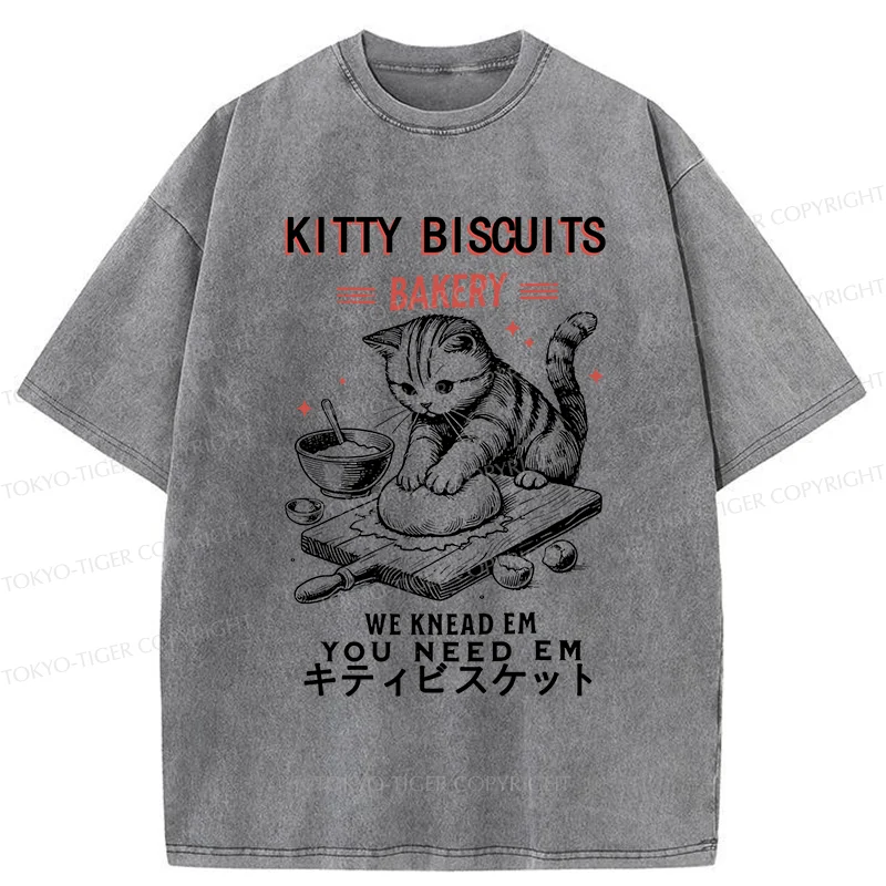 Tokyo-Tiger Cat Bakery Washed T-Shirt