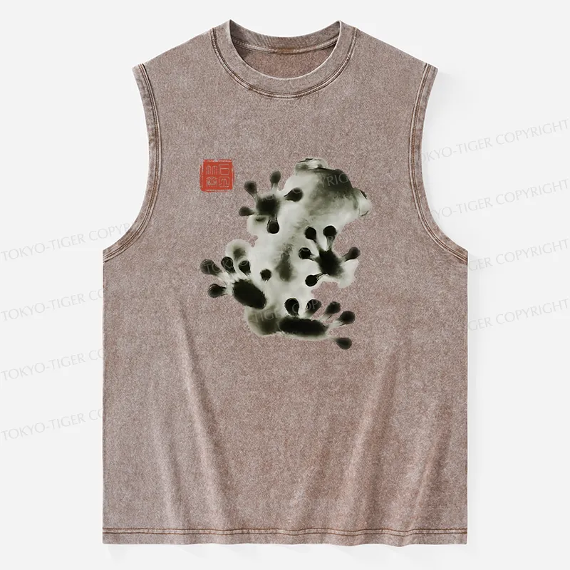 Tokyo-Tiger Ink Painting Frog Washed Tank
