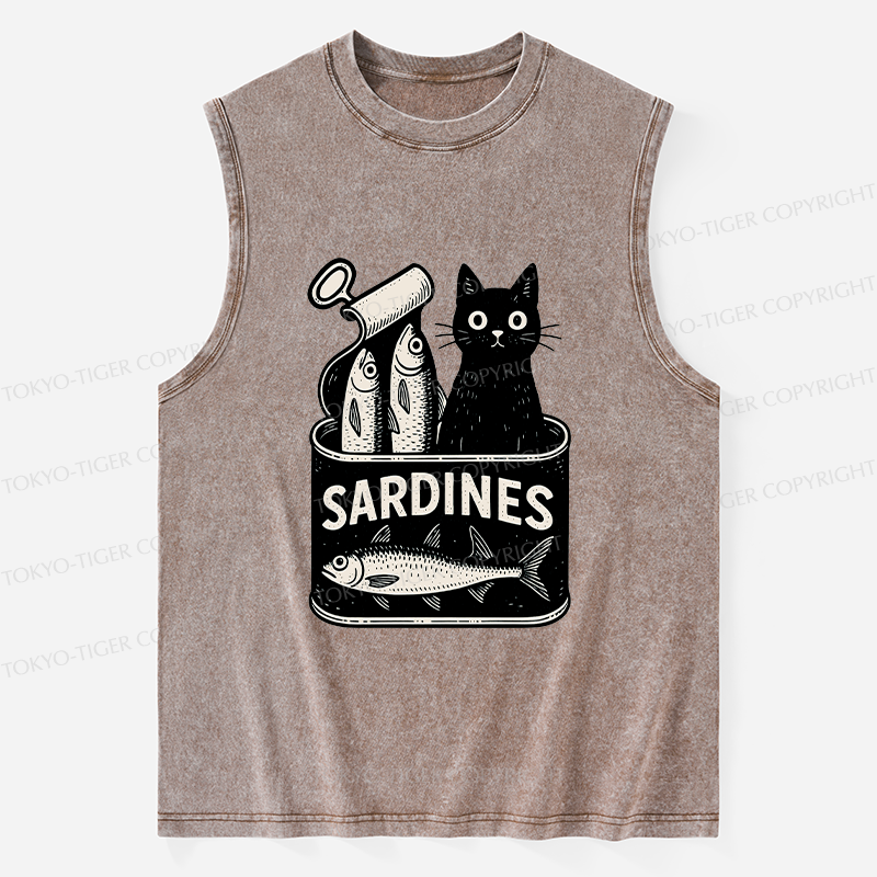 Tokyo-Tiger Cat And Canned Fish Washed Tank