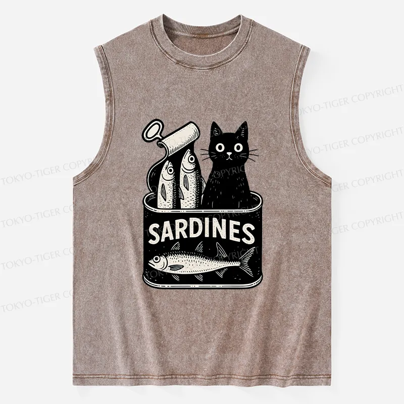 Tokyo-Tiger Cat And Canned Fish Washed Tank