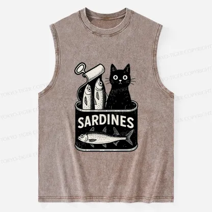 Tokyo-Tiger Cat And Canned Fish Washed Tank