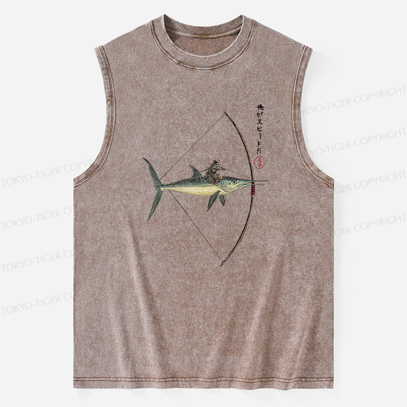 Tokyo-Tiger I Am Speed Washed Tank