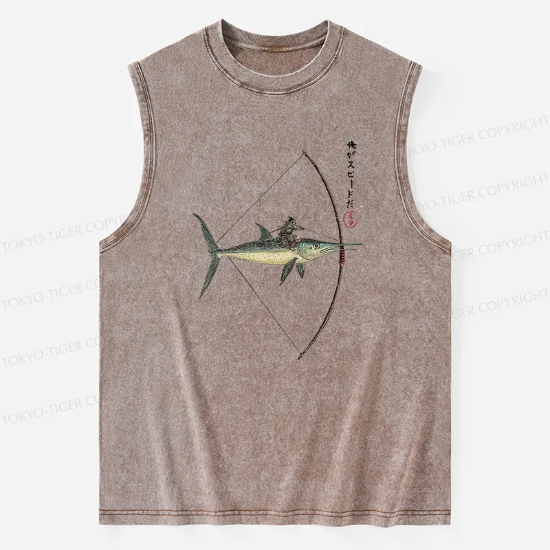 Tokyo-Tiger I Am Speed Washed Tank