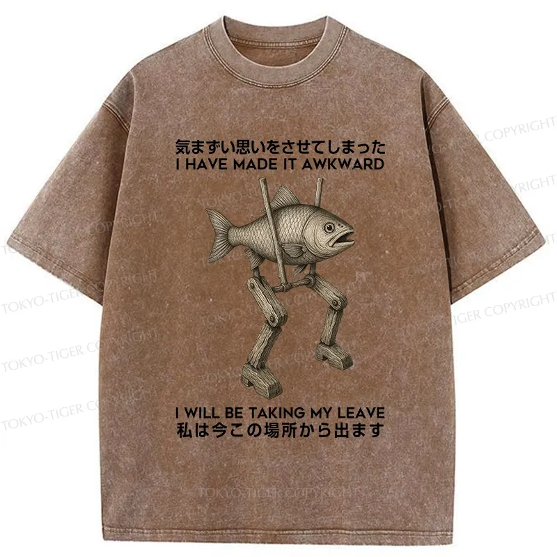 Tokyo-Tiger I Have Made It Awkward Washed T-Shirt