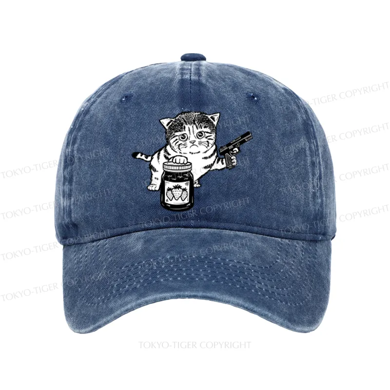 Tokyo-Tiger Strawberry Jam Cat Washed Cap