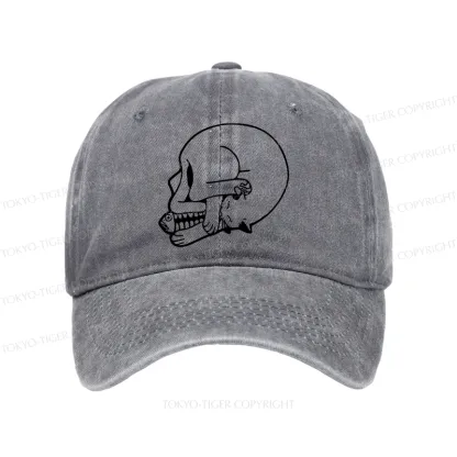 Tokyo-Tiger Funny Cat Eating Fish Washed Cap