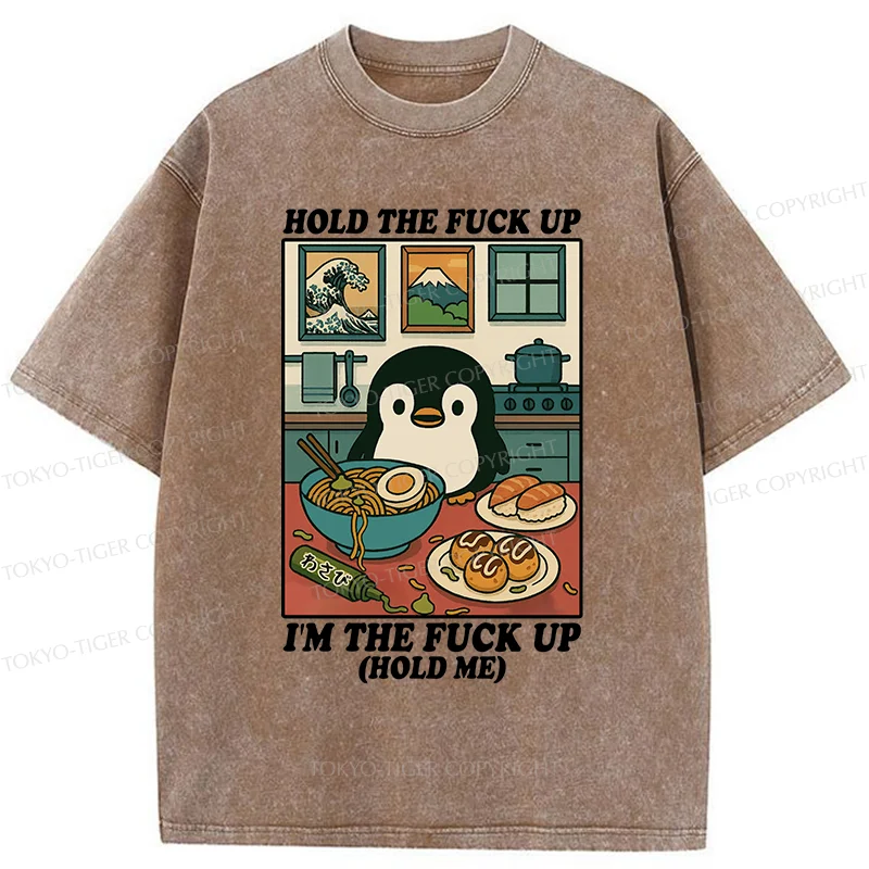 Tokyo-Tiger Troublesome Penguin Washed T-Shirt