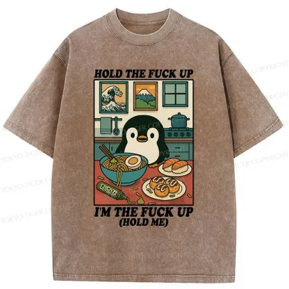 Tokyo-Tiger Troublesome Penguin Washed T-Shirt