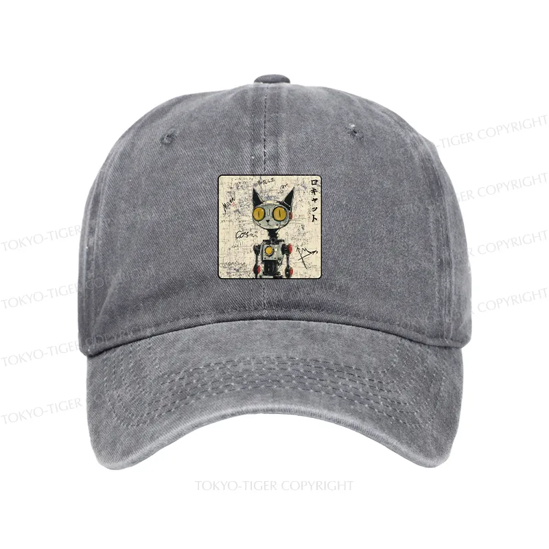 Tokyo-Tiger Robot Cat Washed Cap