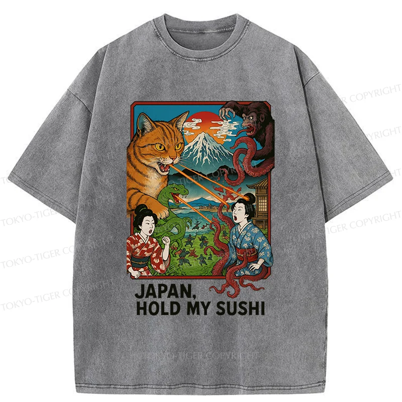 Tokyo-Tiger Monster War Washed T-Shirt