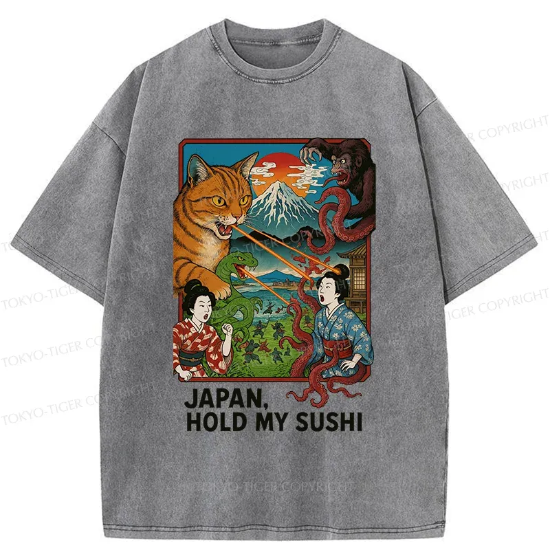 Tokyo-Tiger Monster War Washed T-Shirt