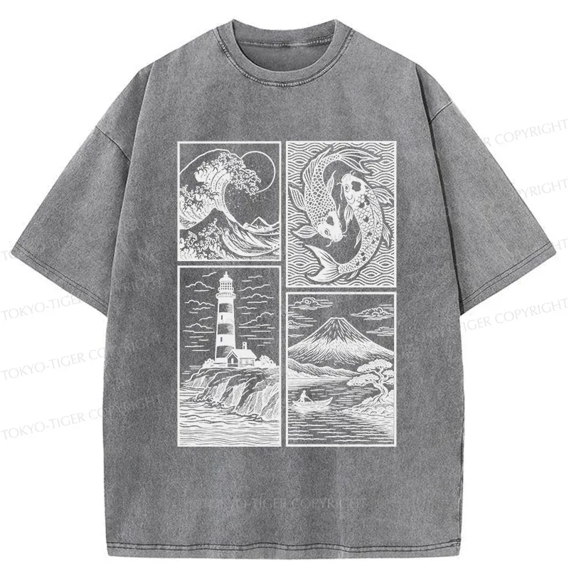 Tokyo-Tiger Japan Is Calling Me Washed T-Shirt