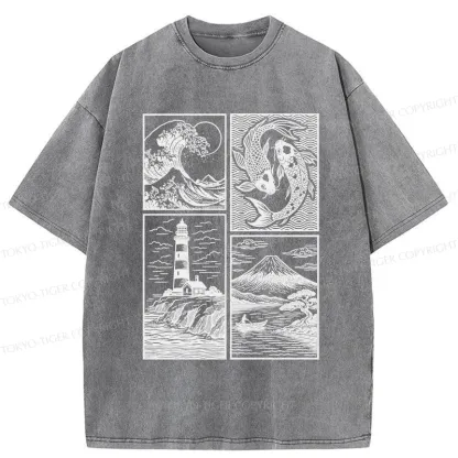 Tokyo-Tiger Japan Is Calling Me Washed T-Shirt