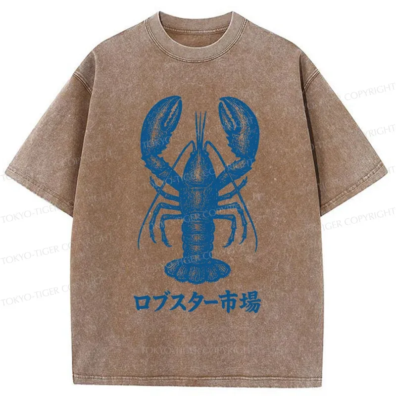 Tokyo-Tiger Lobster Market Washed T-Shirt