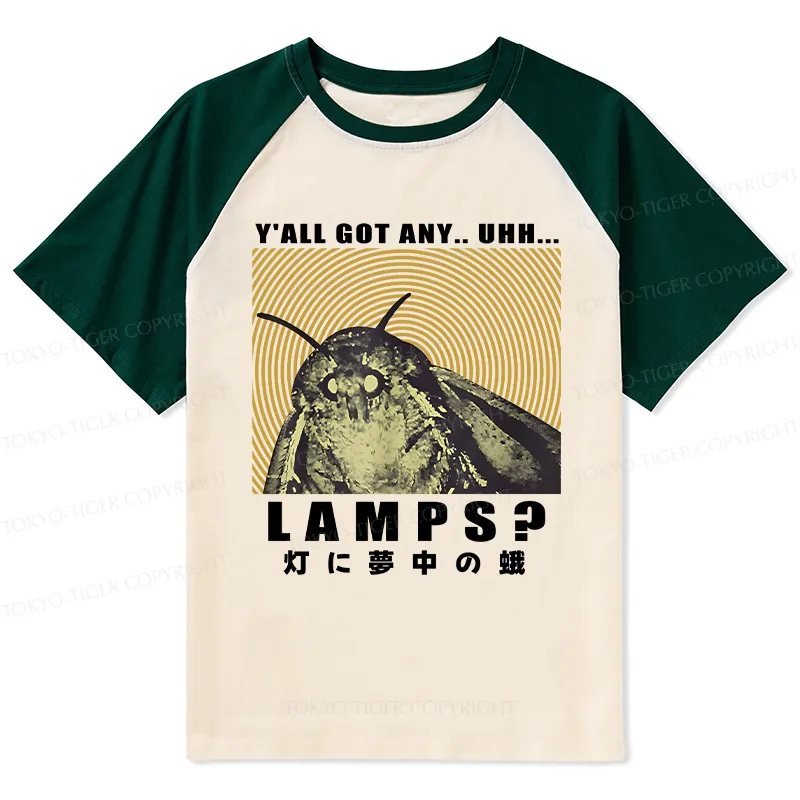 Tokyo-Tiger Moth Obsessed With The Light Raglan T-shirt