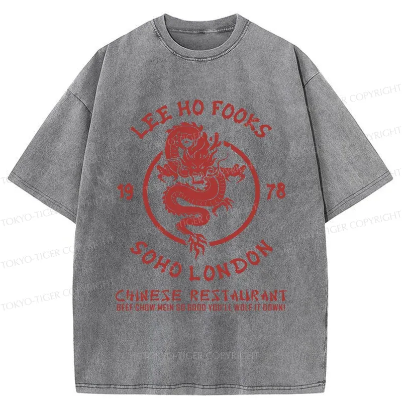 Tokyo-Tiger Chinese Restaurant Washed T-Shirt