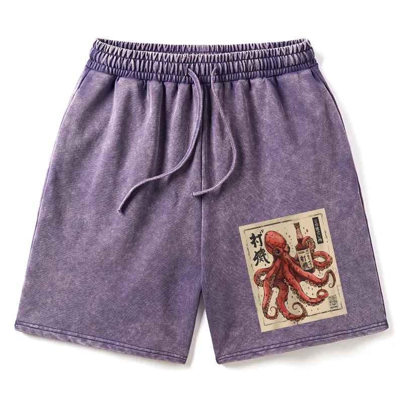 Tokyo-Tiger Osaka Saké Octopus Washed Shorts