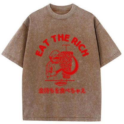 Tokyo-Tiger Eat The Rich Washed T-Shirt