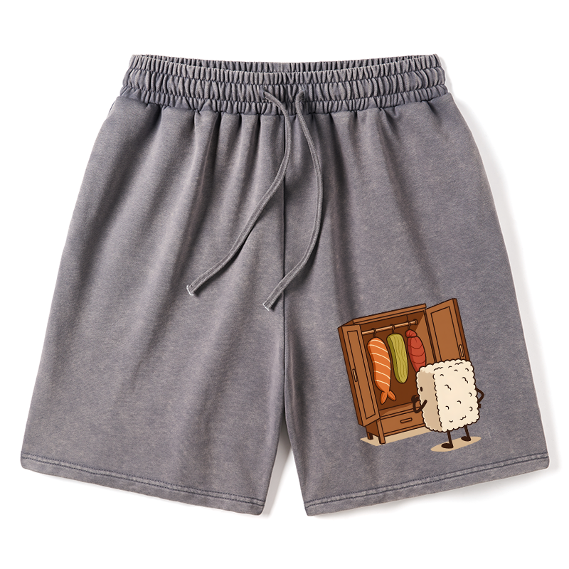 Tokyo-Tiger Sushi Pick Out Clothes Washed Shorts