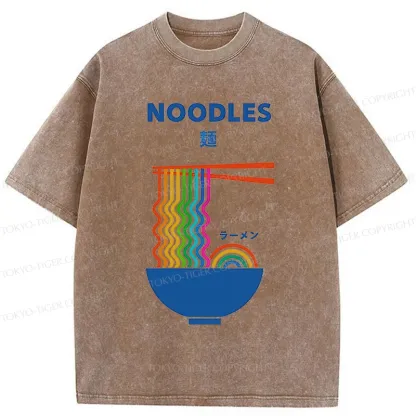 Tokyo-Tiger Rainbow Ramen Washed T-Shirt