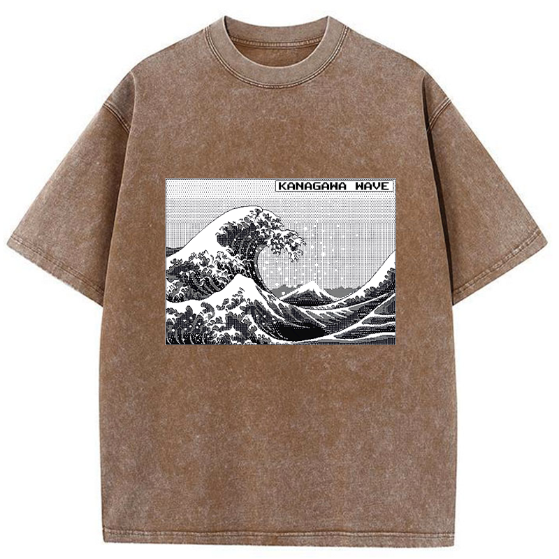 Tokyo-Tiger Kanagawa Wave Washed T-Shirt
