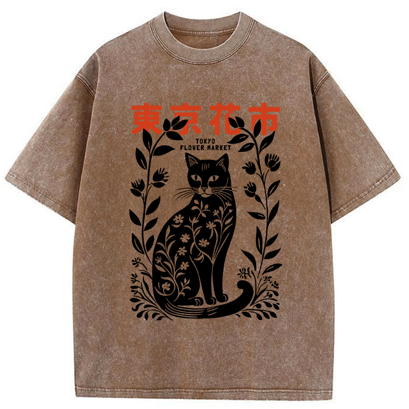 Tokyo-Tiger Tokyo Flower Market Washed T-Shirt
