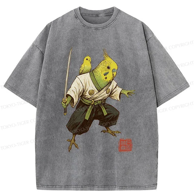 Tokyo-Tiger Parro Samurai Washed T-Shirt