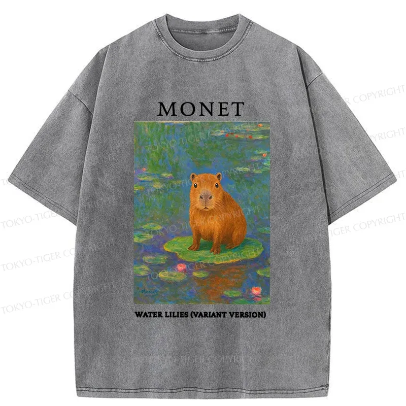 Tokyo-Tiger Monet's Capybara Washed T-Shirt