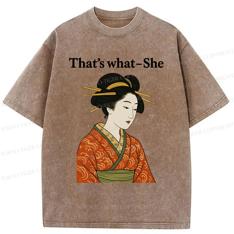 Tokyo-Tiger Geisha's Joke Washed T-Shirt