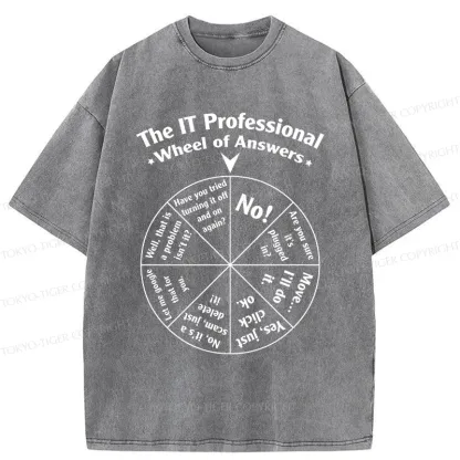 Tokyo-Tiger Answer Wheel Washed T-Shirt