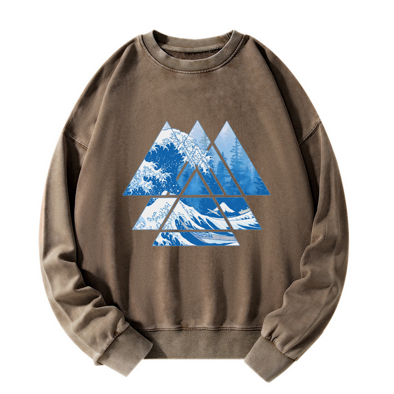 Tokyo-Tiger The Great Wave Washed Sweatshirt