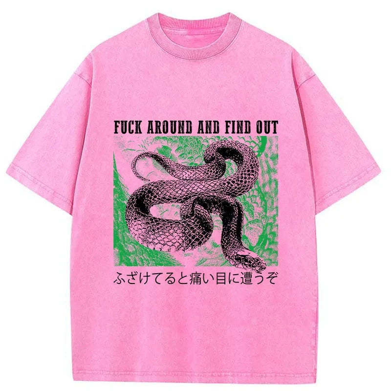 Tokyo-Tiger Cold And Heartless Snake Washed T-Shirt