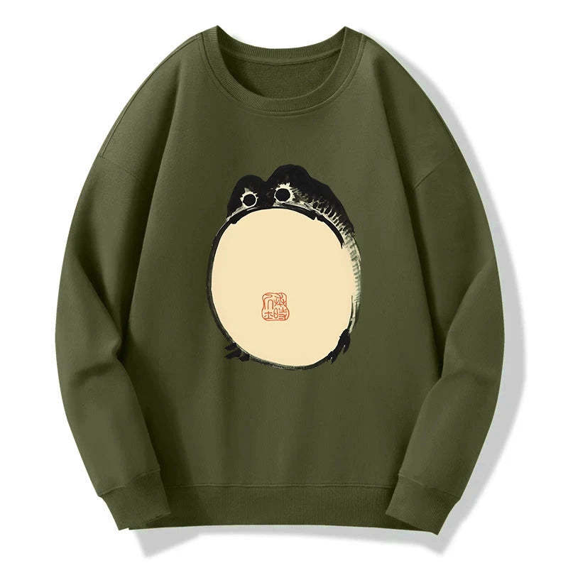 Tokyo-Tiger Grumpy Frog Japanese Sweatshirt