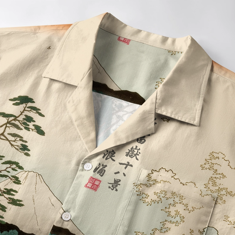 Tokyo-Tiger Cat Overlooking Tranquil Seas Aloha Hawaiian Shirt