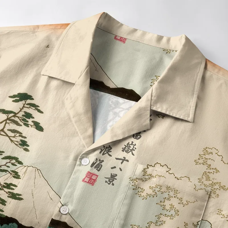 Tokyo-Tiger Cat Overlooking Tranquil Seas Aloha Hawaiian Shirt