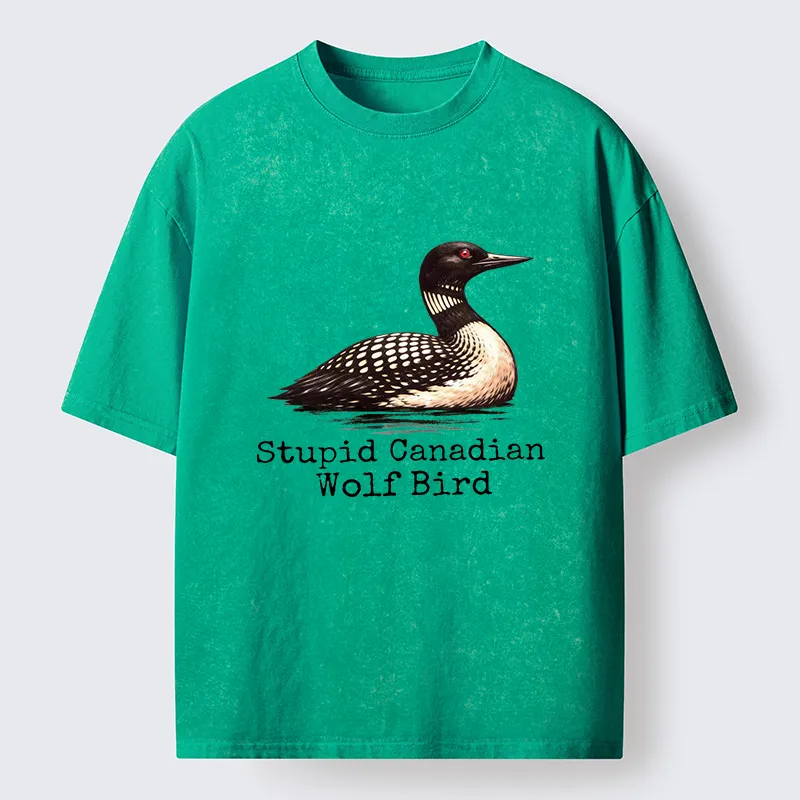 Tokyo-Tiger Funny Wolf Bird Meme Washed T-Shirt