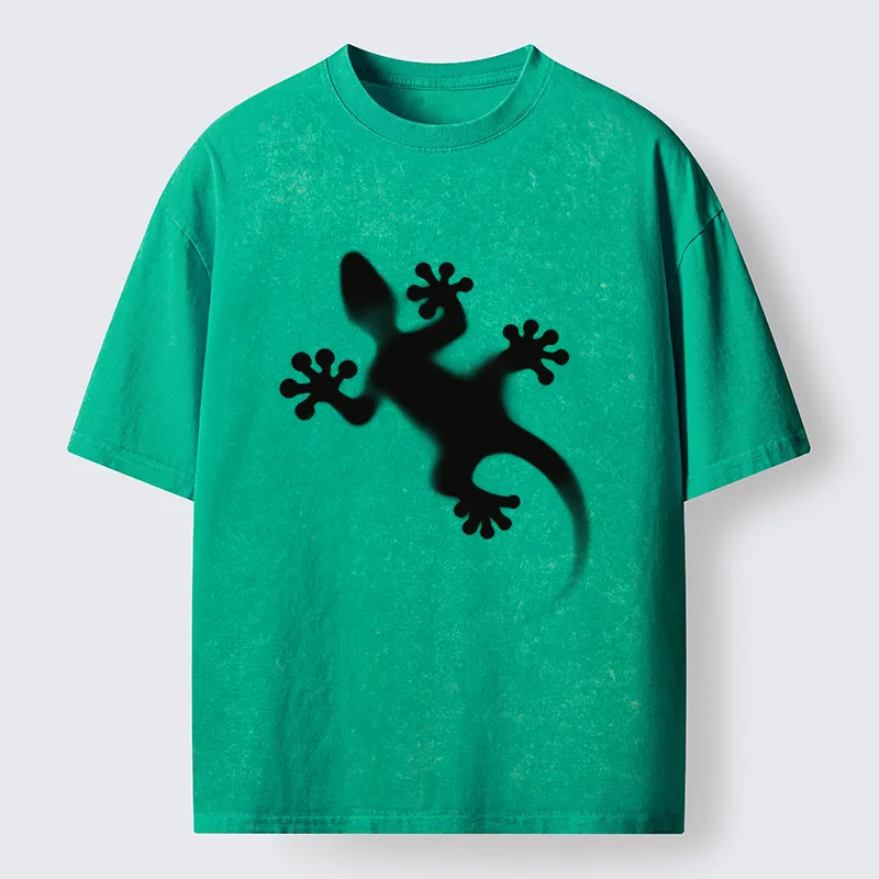 Tokyo-Tiger Gecko Silhouette Washed T-Shirt