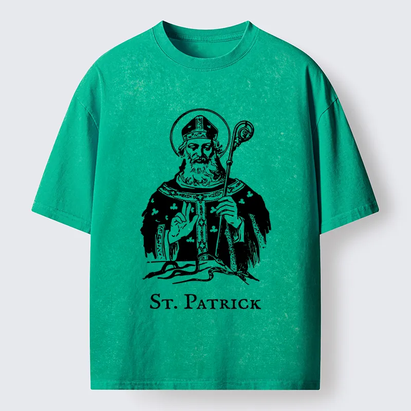 Tokyo-Tiger Catholic Saint Patrick Washed T-Shirt
