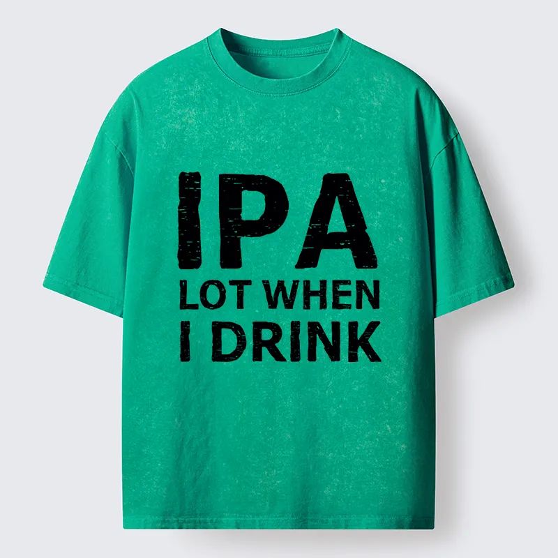 Tokyo-Tiger Funny IPA Lot Beer Washed T-Shirt