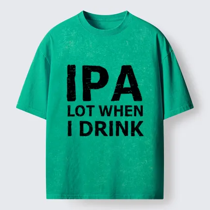Tokyo-Tiger Funny IPA Lot Beer Washed T-Shirt