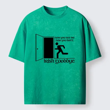 Tokyo-Tiger Irish Goodbye Exit Washed T-Shirt