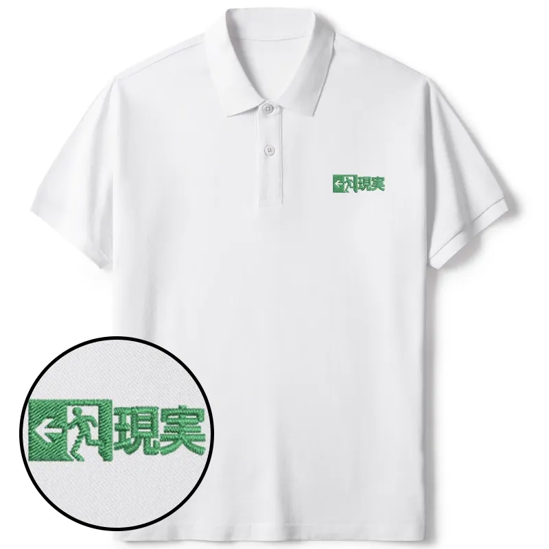Tokyo-Tiger Escape From Reality Embroidered Polo T-Shirt