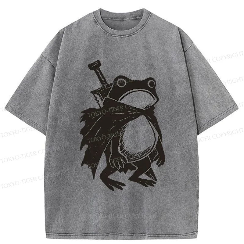 Tokyo-Tiger Frog Warrior Washed T-Shirt