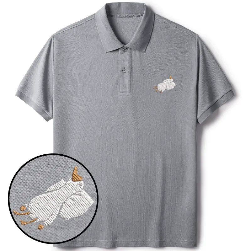 Tokyo-Tiger Sleeping Goose Embroidered Polo T-Shirt